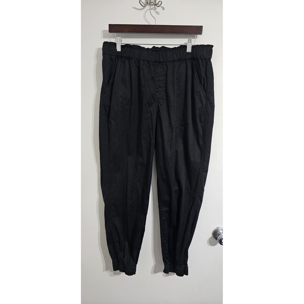 Knox Rose Black Cargo Pull On Jogger Pants Womens Large Beach Casual Boho Preppy